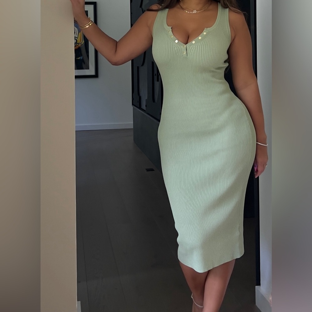 Ribbed knit dress